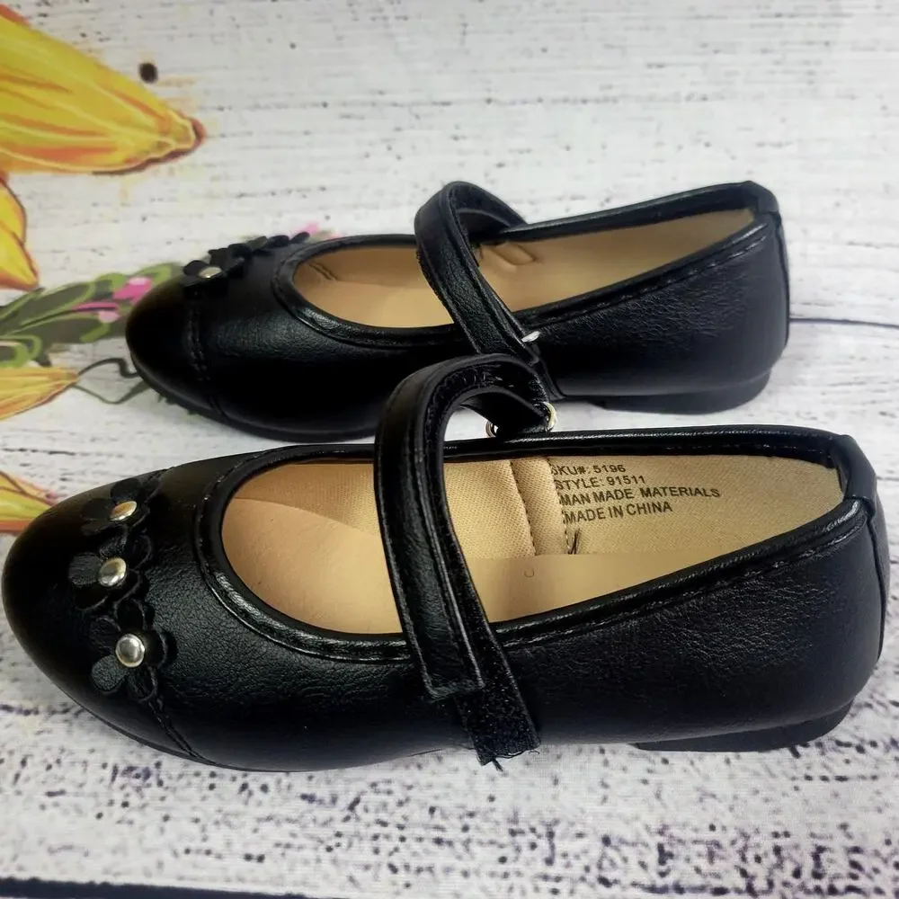 JOSMO Toddler‎ Girl's Black Dress Shoes Size 8 NWOT